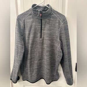 Avalanche Men's Medium Heathered Gray 1/4 Zip Fleece Pullover Base Layer